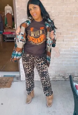 12171 CHEETAH SLACKS JOGGER WITH DRAWSTRING