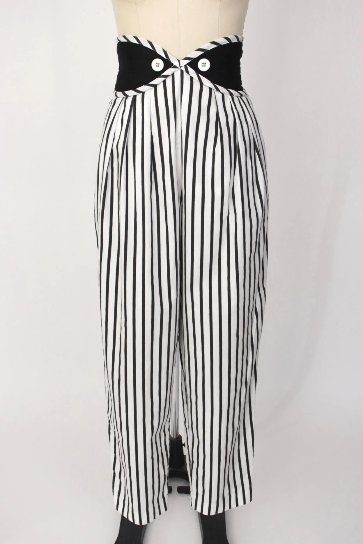 1980s Jeanne Marc Striped Pant Set