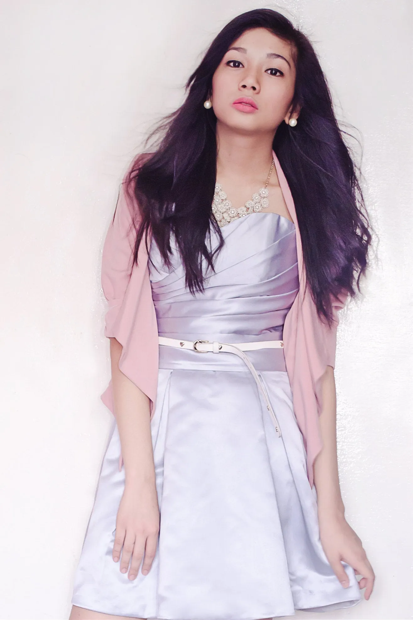 A-line Sweetheart Knee Length Charmuse Pleated Prom Dress