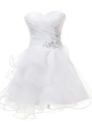 A-line Sweetheart Knee Length Tulle Homecoming Dress With Appliques TR0152
