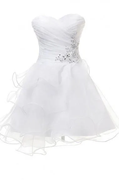 A-line Sweetheart Knee Length Tulle Homecoming Dress With Appliques TR0152
