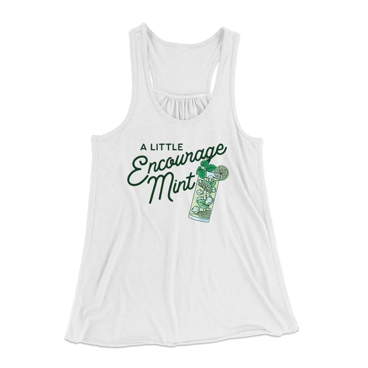 A Little Encourage-Mint Women's Flowey Tank Top