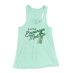 A Little Encourage-Mint Women's Flowey Tank Top