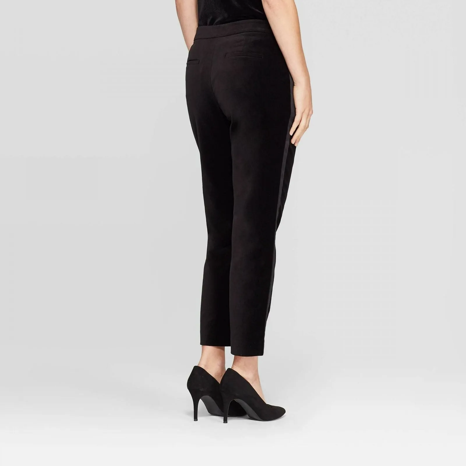A New Day Women's Mid-Rise Velvet Slim Ankle Pants