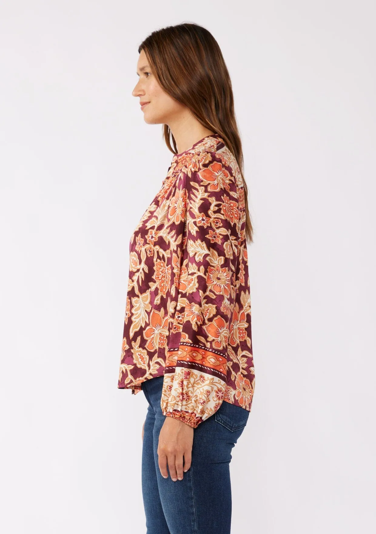 Amber Fields Button Front Blouse