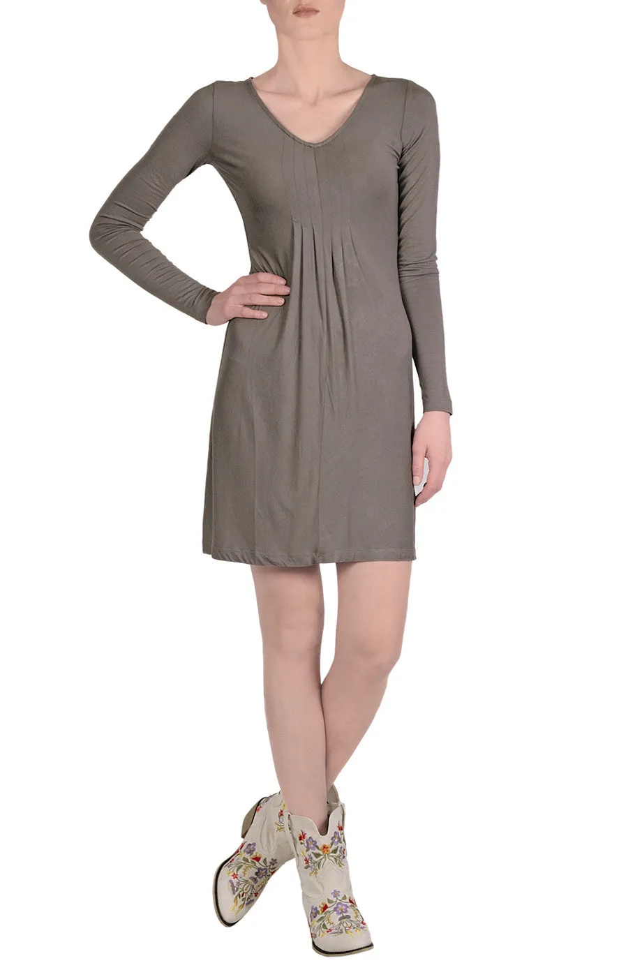 ARMANI JEANS SUELLEN Khaki Elastic Mini Dress