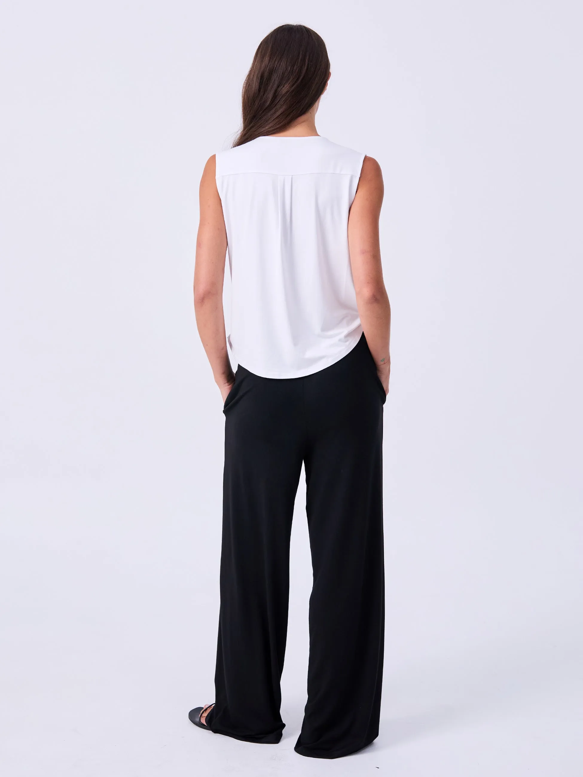 Athena Drape Top - White