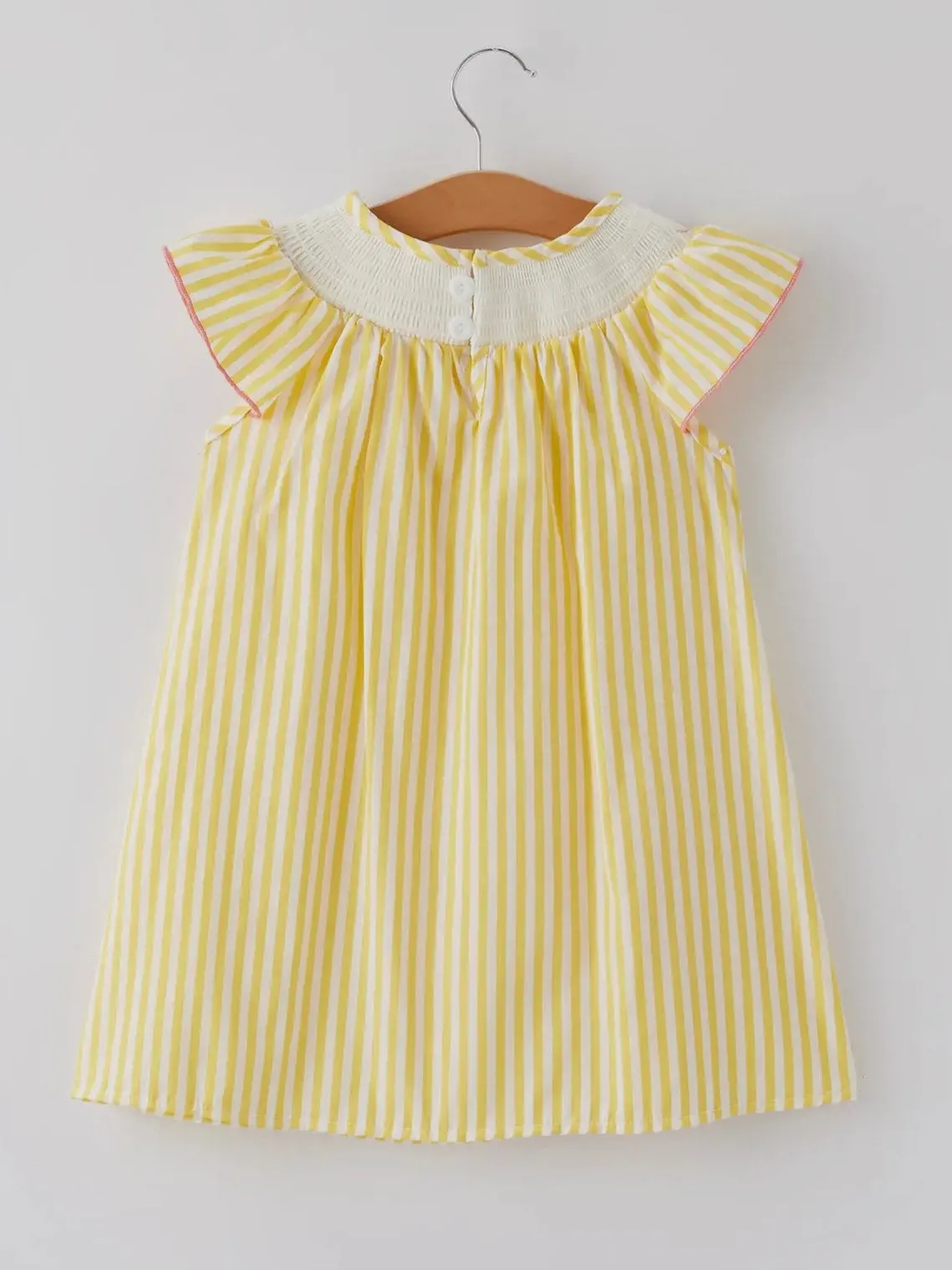 Baby Chicks Smocked Dress: Yellow Mix