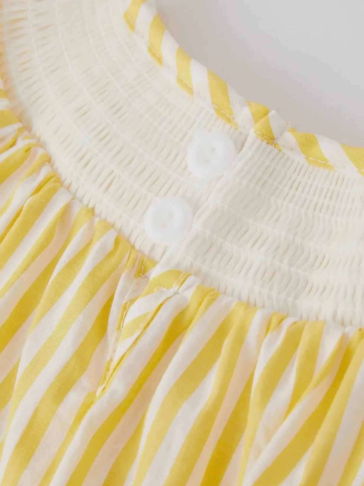 Baby Chicks Smocked Dress: Yellow Mix