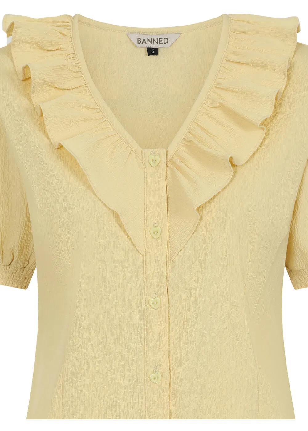 Banned Summer Sweetheart 40's Blouse Peach