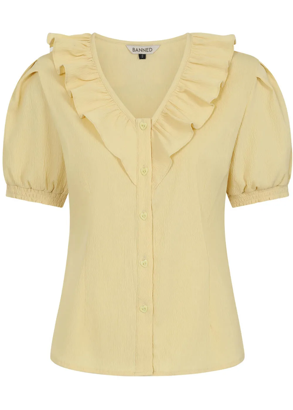 Banned Summer Sweetheart 40's Blouse Peach