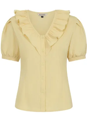 Banned Summer Sweetheart 40's Blouse Peach