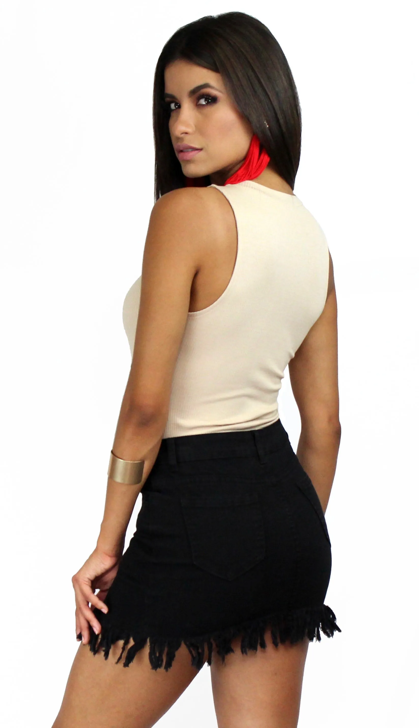 Basics Check You Out Nude Bodysuit