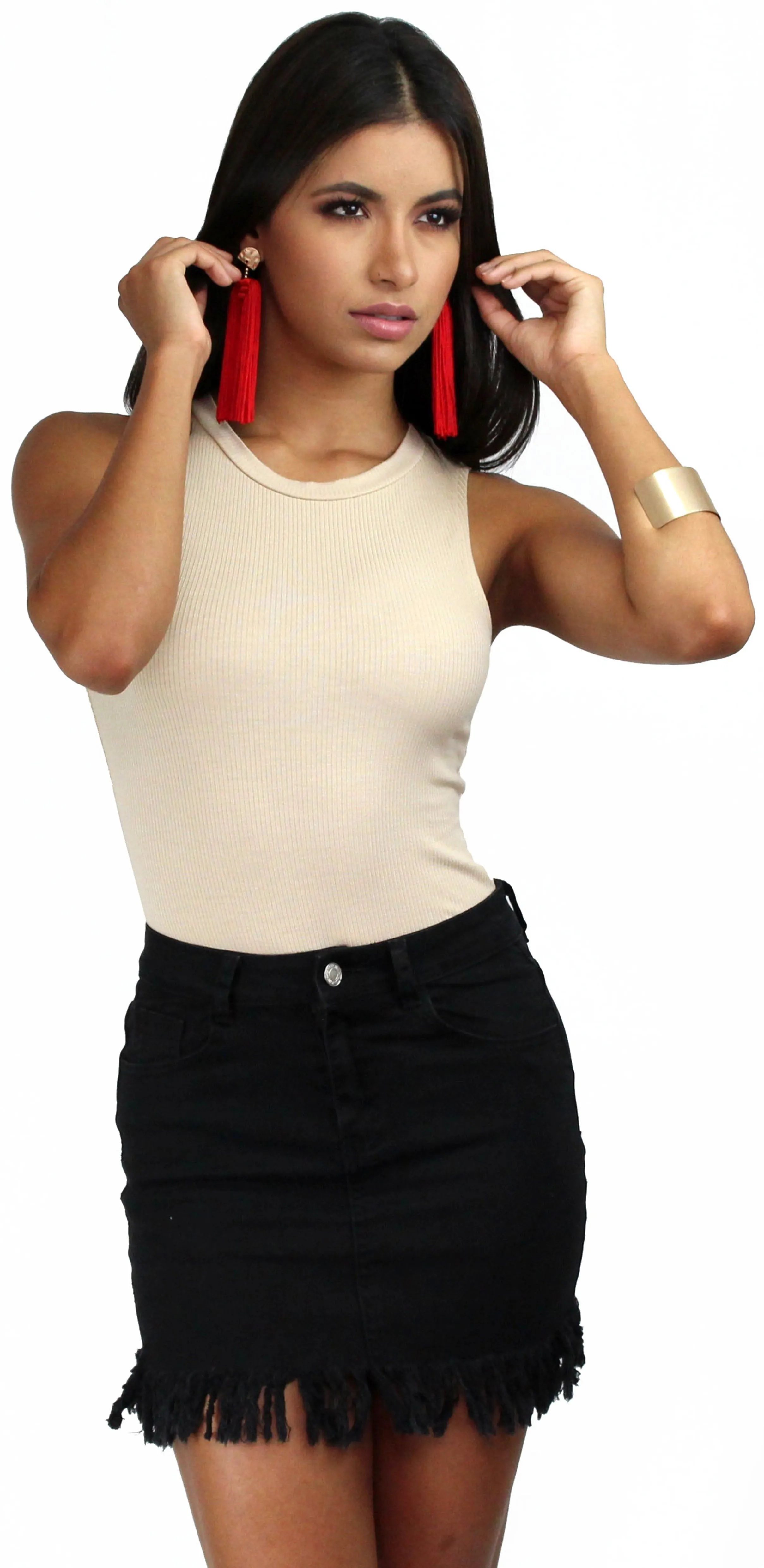 Basics Check You Out Nude Bodysuit