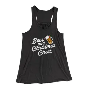 Beer And Christmas Cheer Women's Flowey Racerback Tank Top
