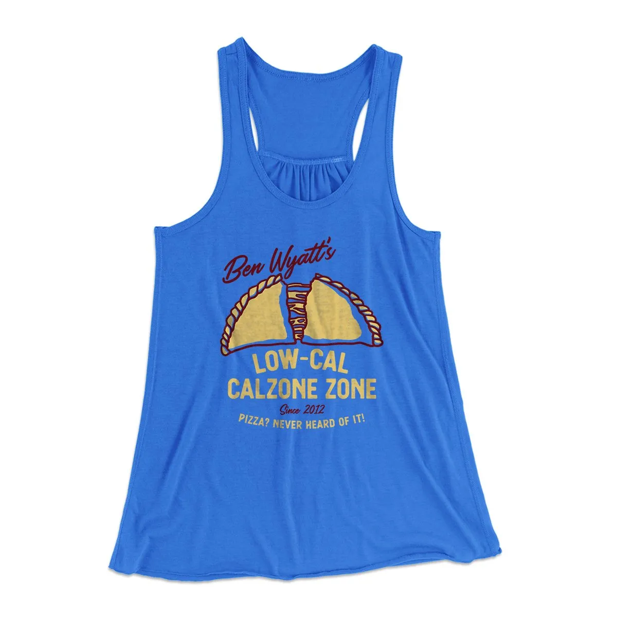 Ben Wyatt's Low Cal Calzone Zone Women's Flowey Tank Top