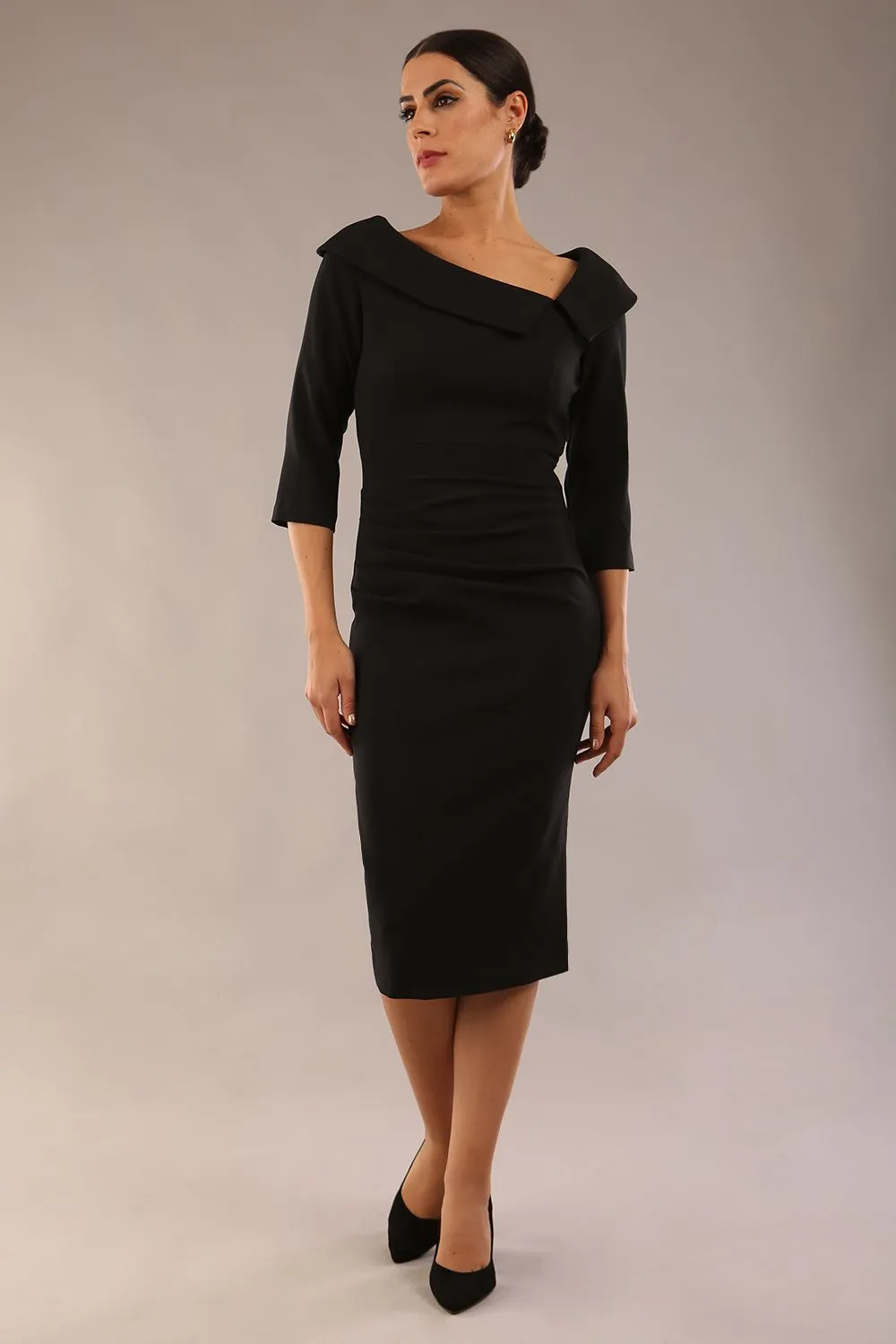 Bentley 3/4 Sleeve Knee Length Pencil Dress