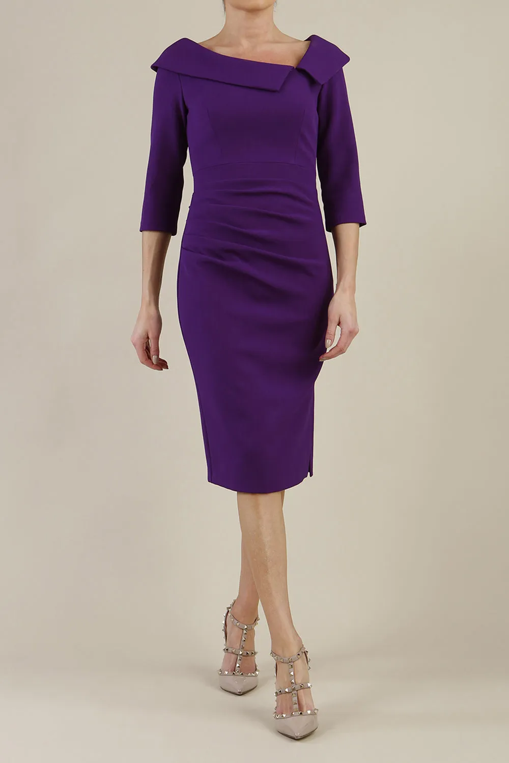 Bentley 3/4 Sleeve Knee Length Pencil Dress