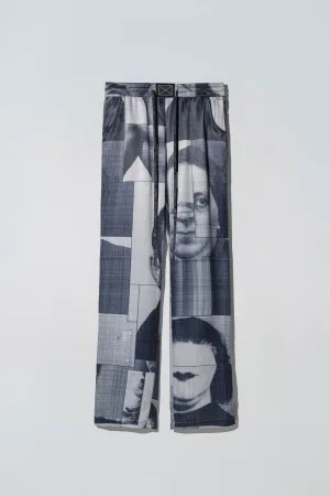 Black List Print Liberty Suitpants Grey