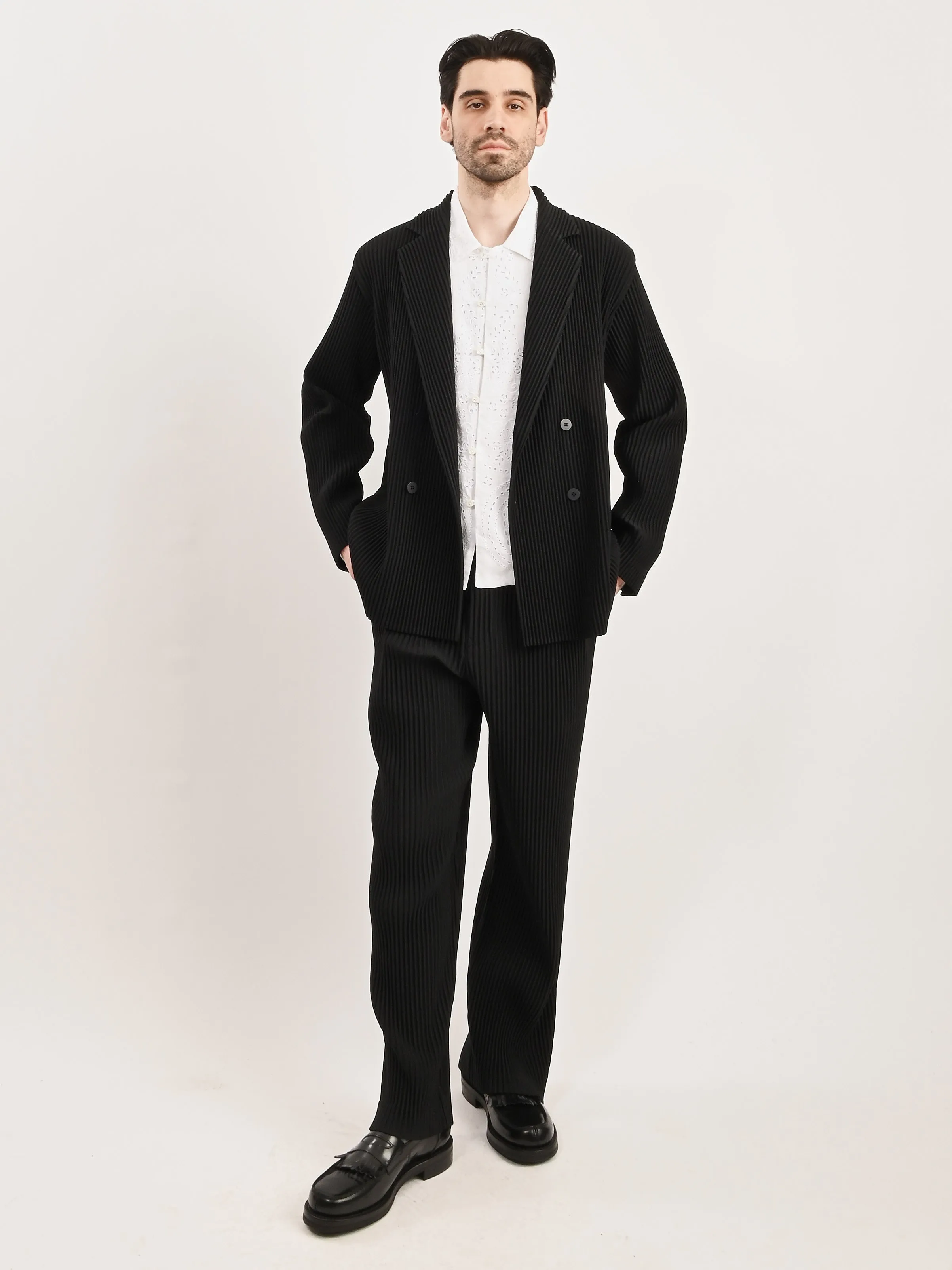 Black Tailored Pleats 1 Jacket