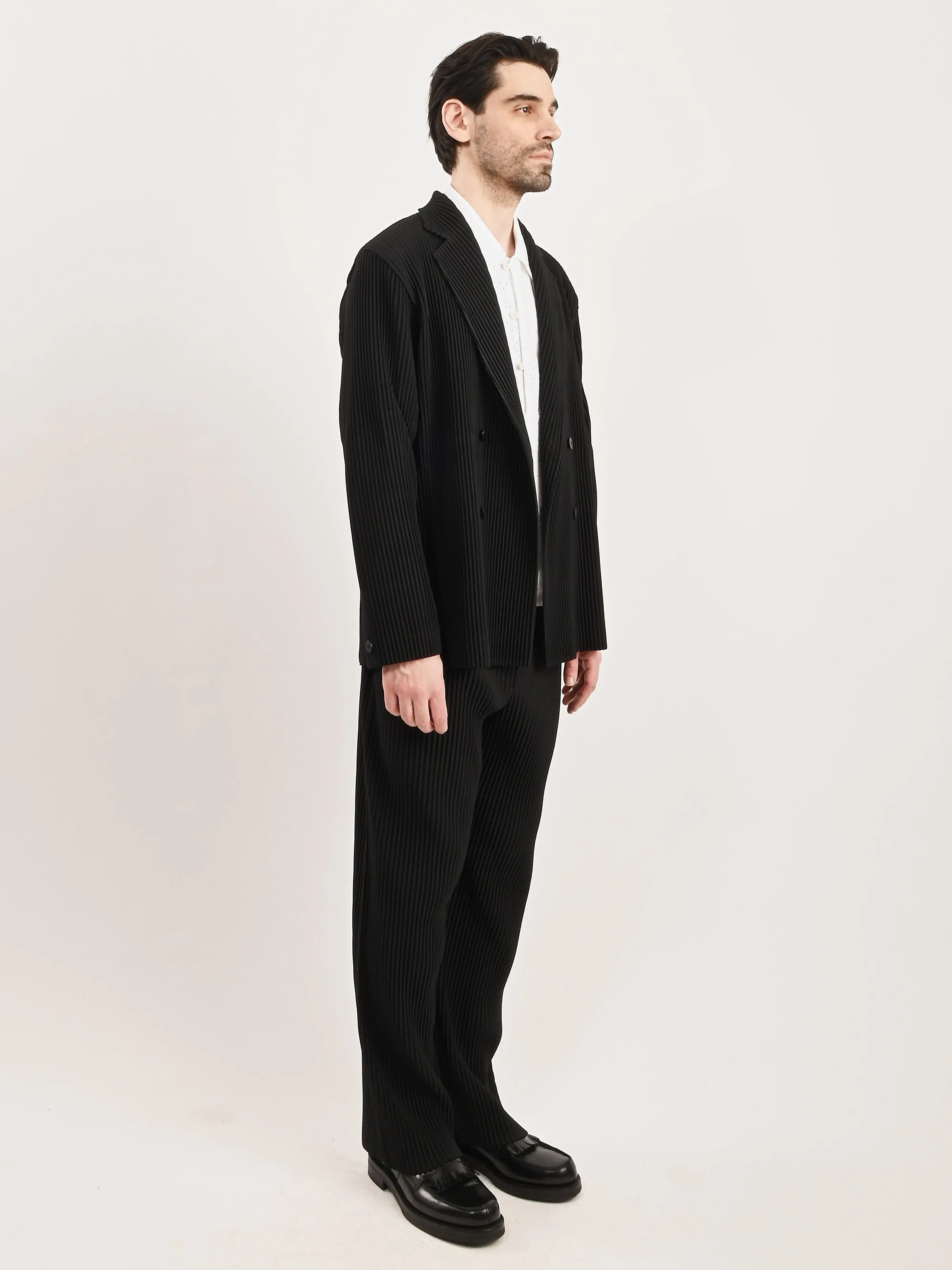 Black Tailored Pleats 1 Jacket