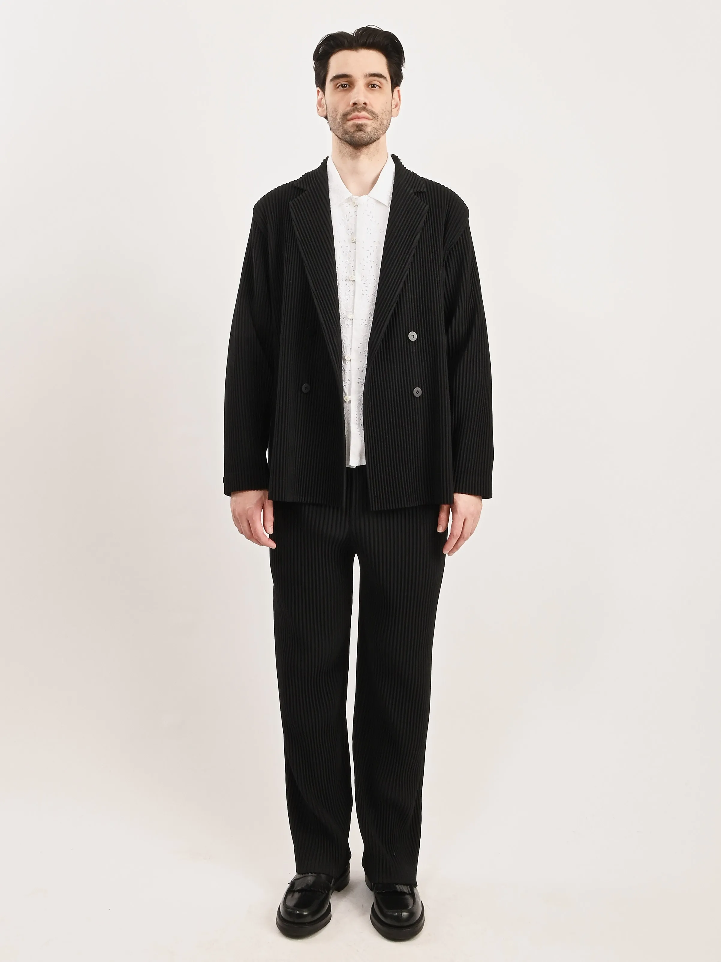 Black Tailored Pleats 1 Jacket