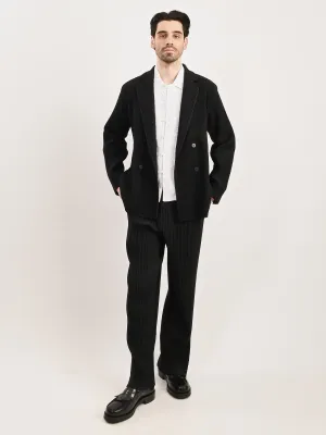 Black Tailored Pleats 1 Jacket