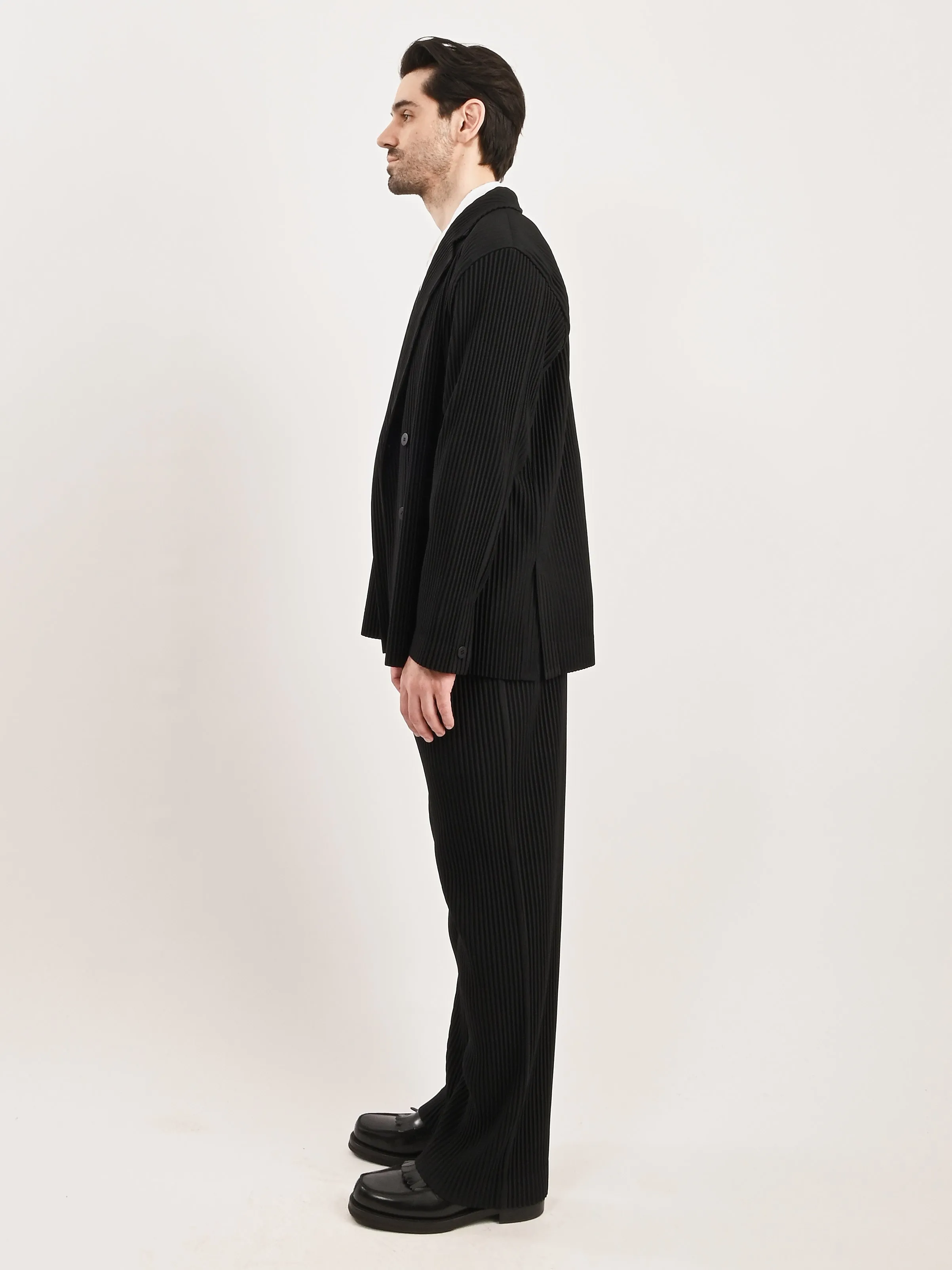 Black Tailored Pleats 1 Jacket