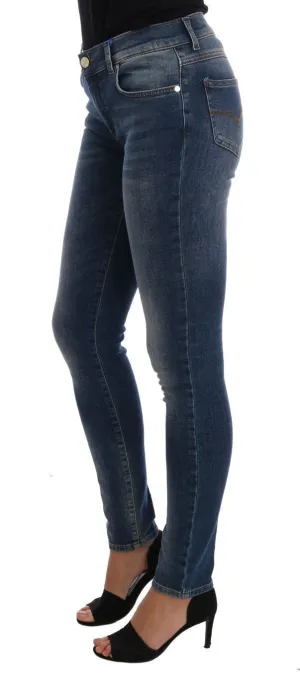 Blue Wash Cotton Stretch Slim Fit Jeans