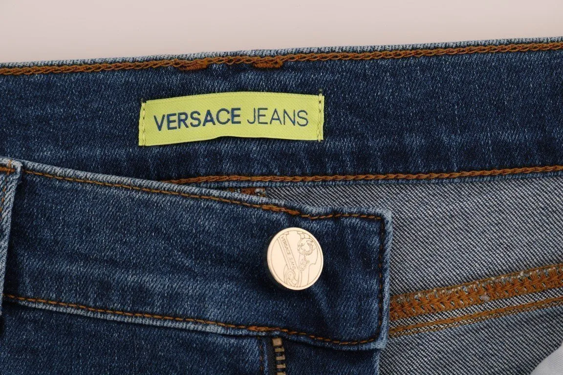 Blue Wash Cotton Stretch Slim Fit Jeans