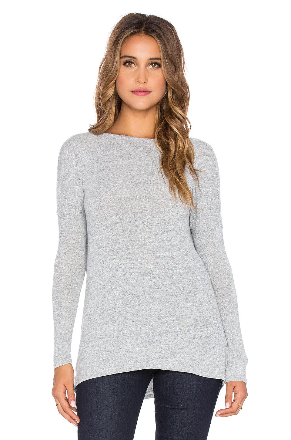 Bobi Heavy Bouncy Knit Open Back Top | Black