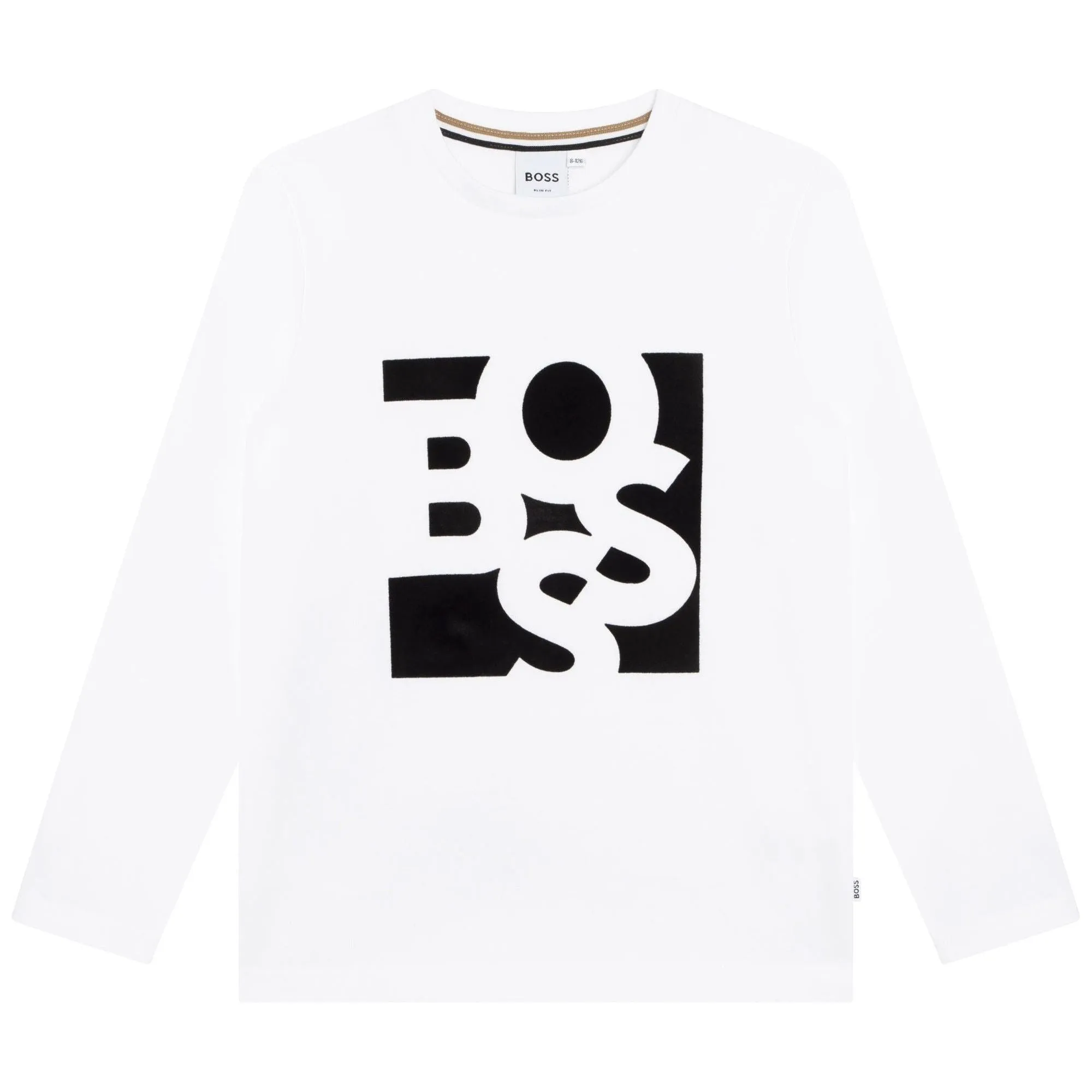 BOSS Fitted Cotton T-Shirt - White