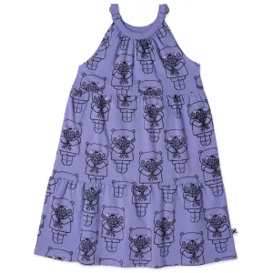 Bouquet Bear Dress- Purple