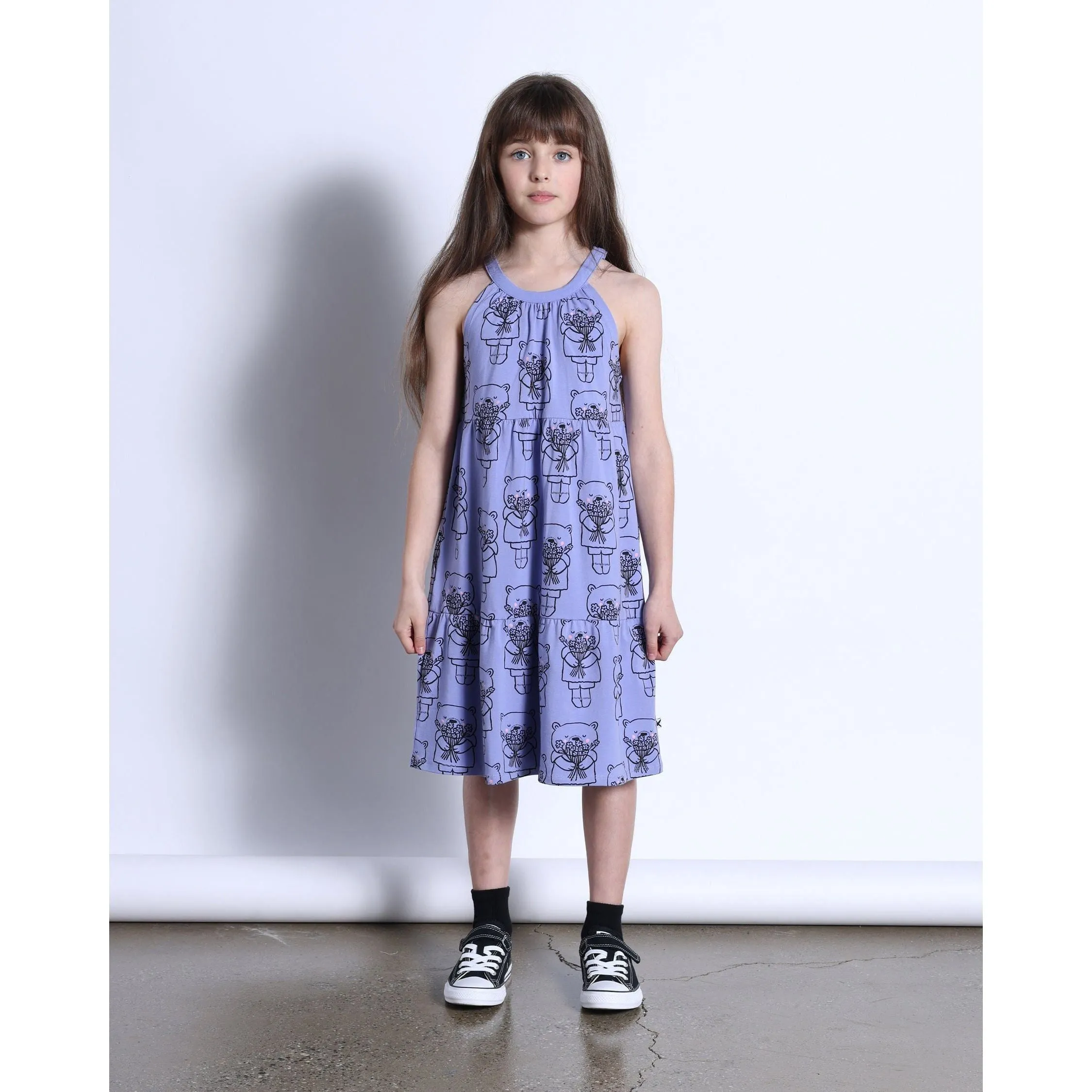 Bouquet Bear Dress- Purple