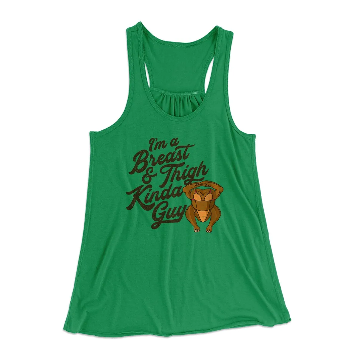 Breast & Thigh Kinda Guy Funny Thanksgiving Women's Flowey Tank Top