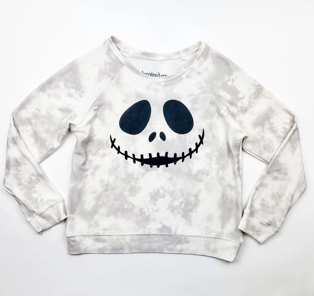 Brokedown Clothing Women's Jack Skellington Sweatshirt - Tie Dye