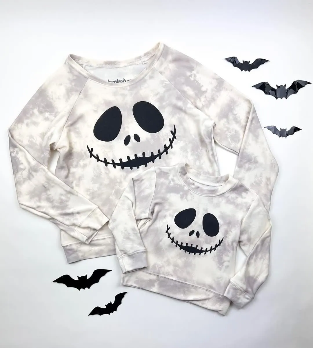 Brokedown Clothing Women's Jack Skellington Sweatshirt - Tie Dye