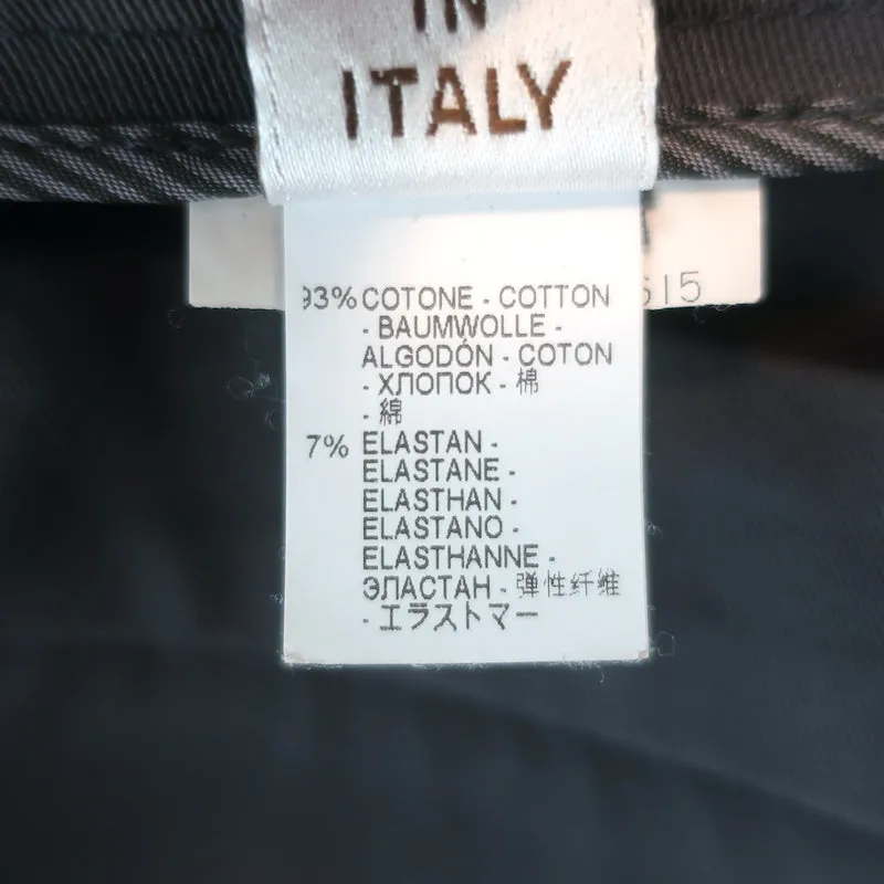 Brunello Cucinelli Side Zip Slim Fit Pants Gray Stretch Cotton Size US 2