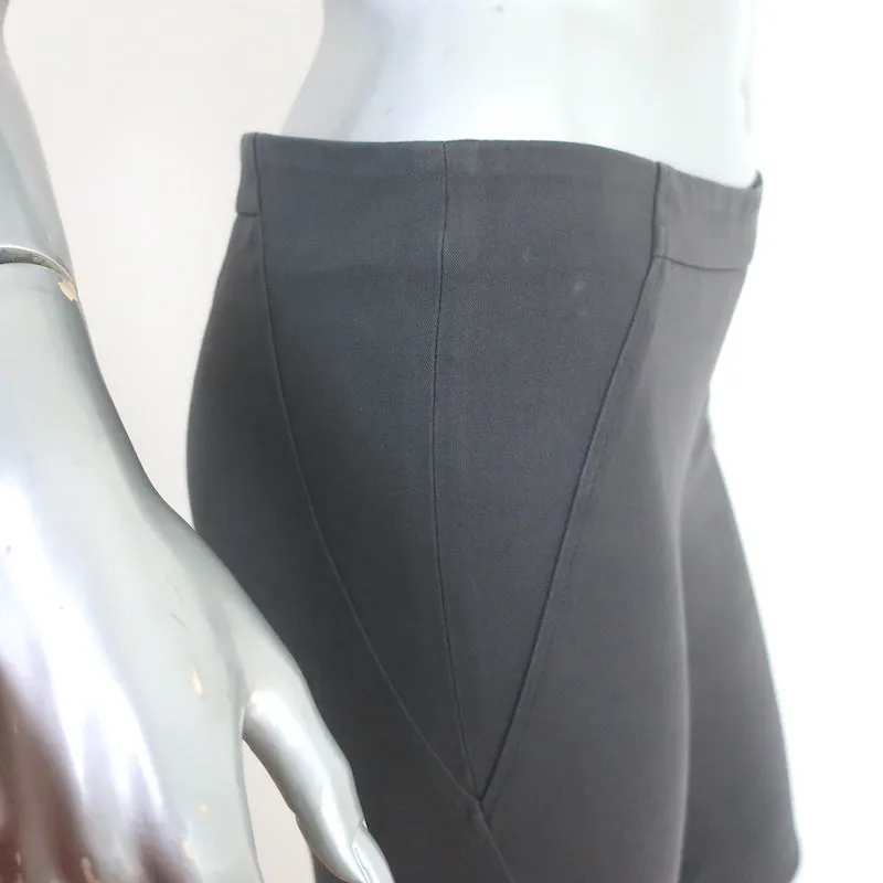 Brunello Cucinelli Side Zip Slim Fit Pants Gray Stretch Cotton Size US 2
