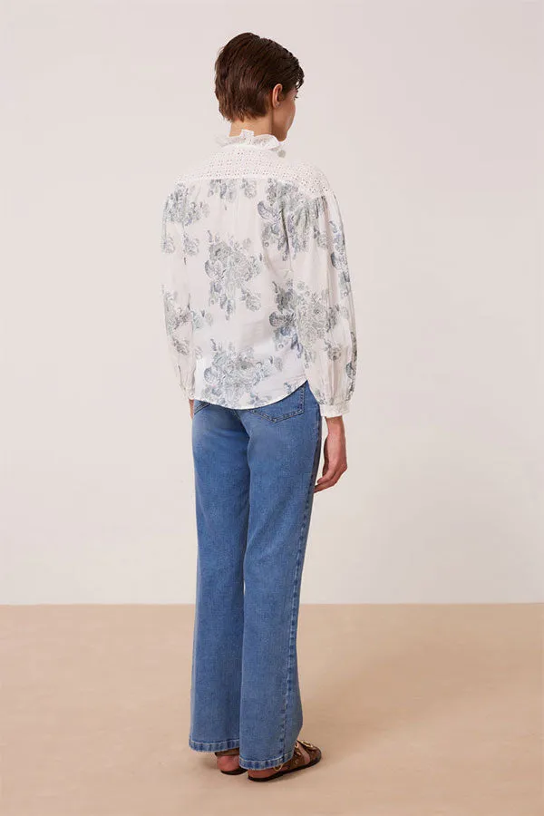 CAEL FLORAL ENGLISH EMBROIDERY SHIRT