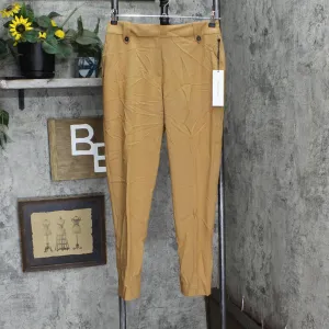 Calvin Klein Women's Lux Mid-Rise Straight-Leg Ankle Pants Luggage Brown 6