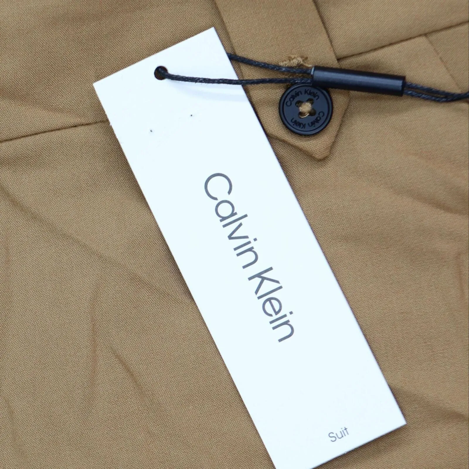 Calvin Klein Women's Lux Mid-Rise Straight-Leg Ankle Pants Luggage Brown 6