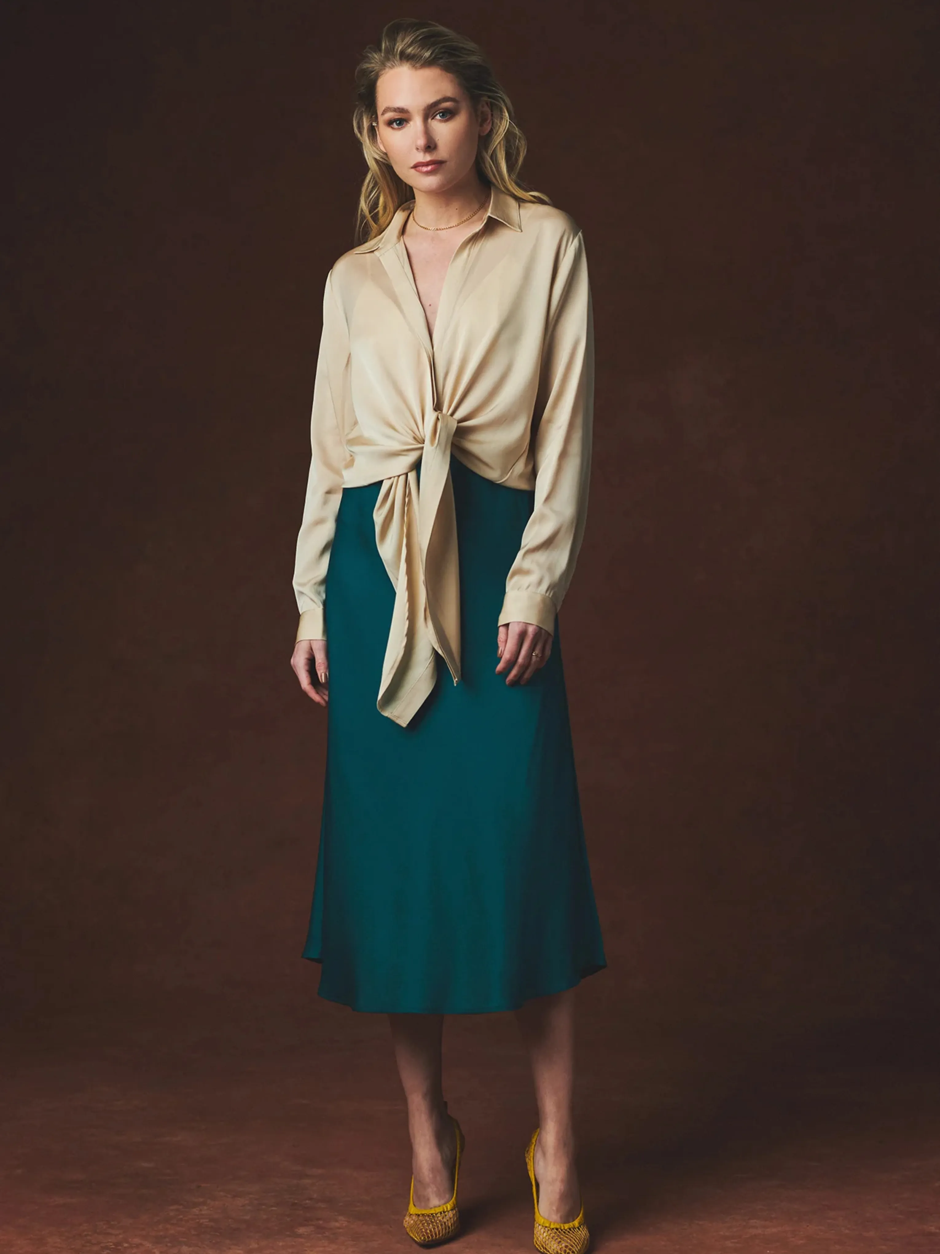 Chamonix Long Skirt in Icy Teal