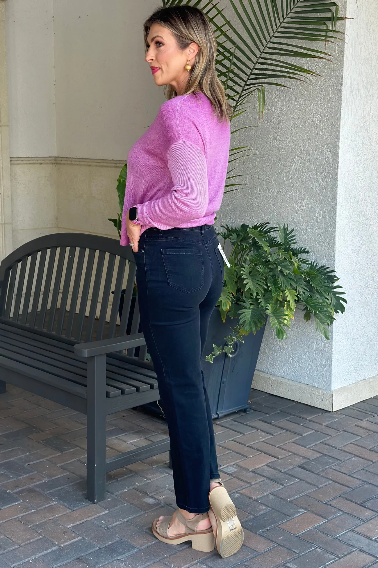 Charlie B Unmatched Comfort Straight Leg Jean-Charcoal