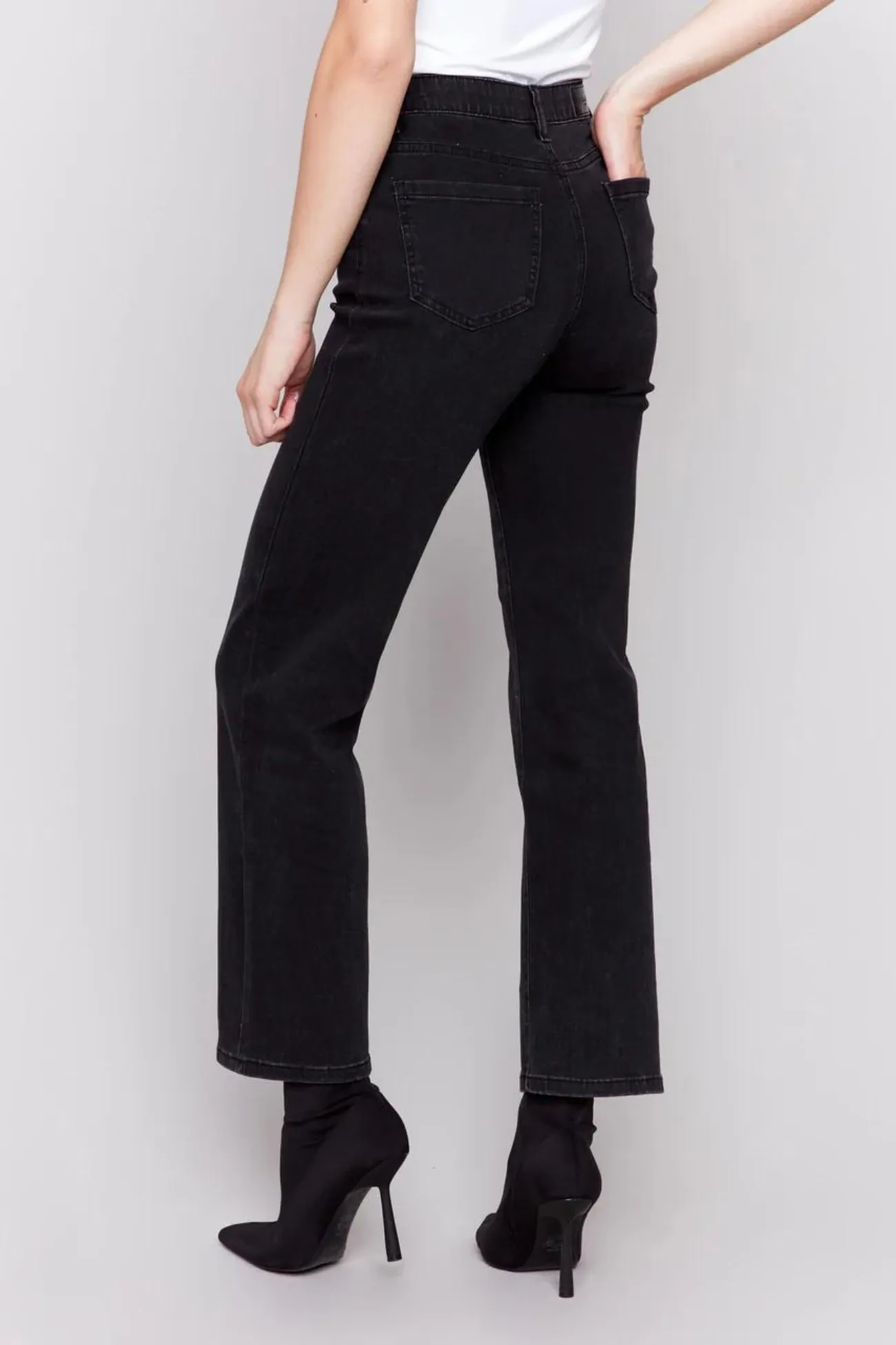 Charlie B Unmatched Comfort Straight Leg Jean-Charcoal