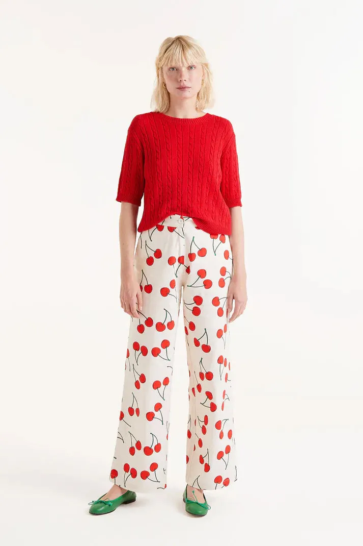 Cherry Print Pants
