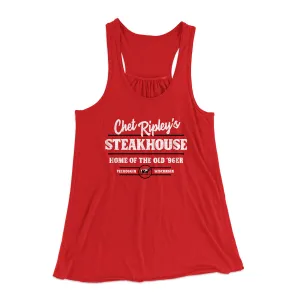 Chet Ripley's Steakhouse Women's Flowey Racerback Tank Top