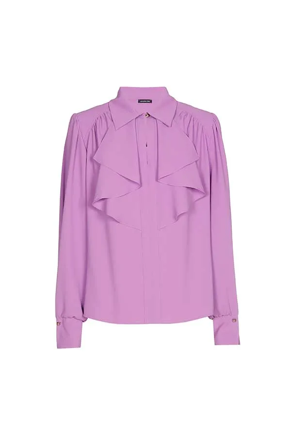 CREPE JABOT BLOUSE