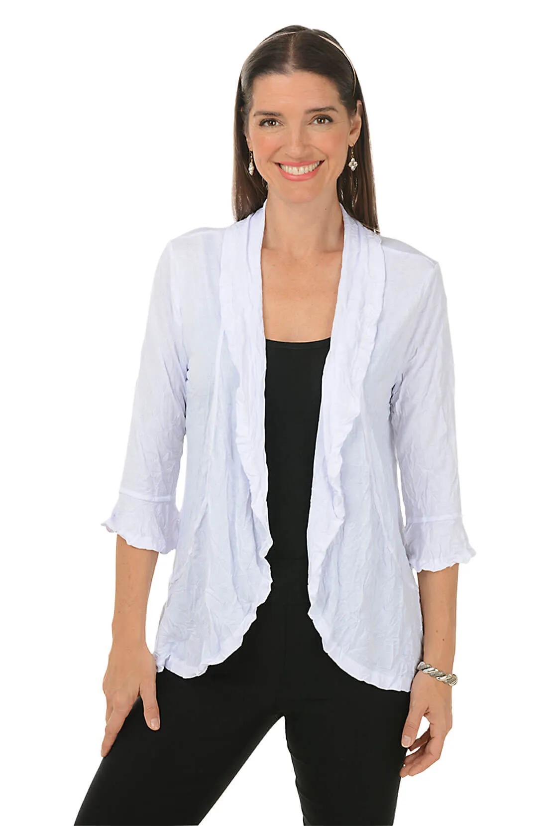 Crinkle Bell Sleeve Cardigan