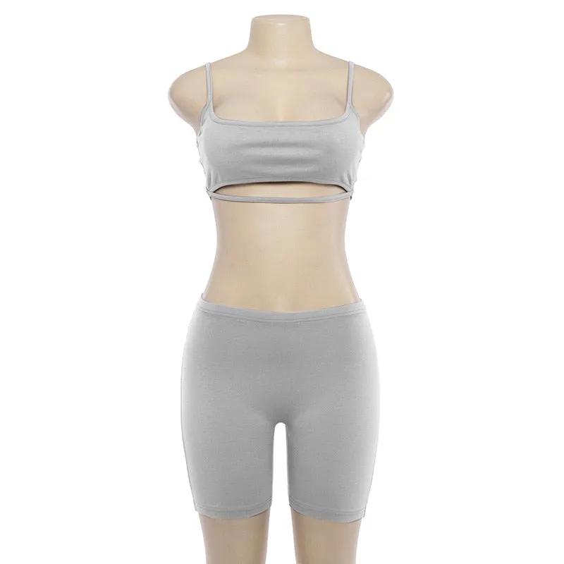 Crop Top and Shorts Set